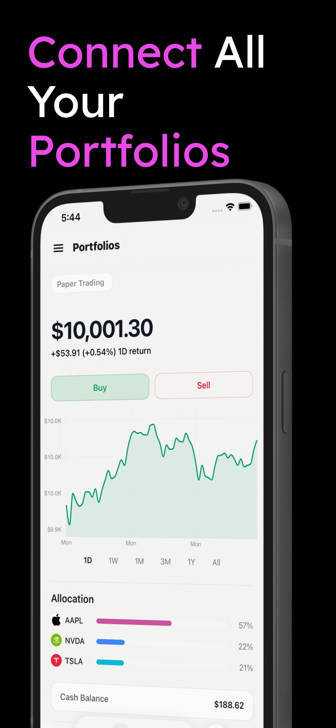 Connect and track all your portfolios in one place