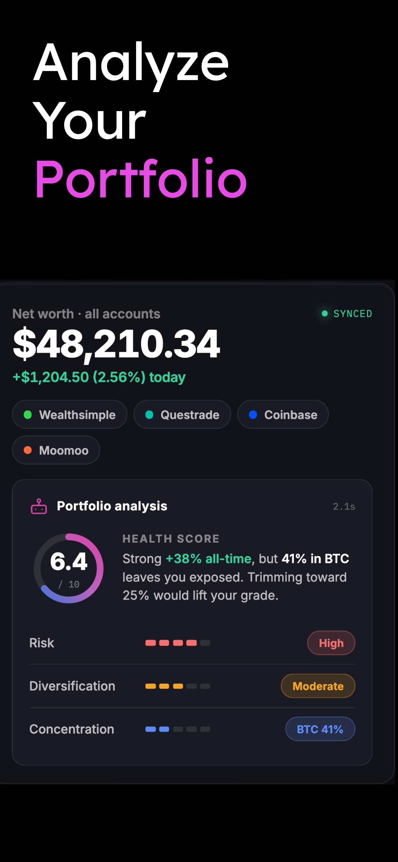 Analyze your portfolio across every account