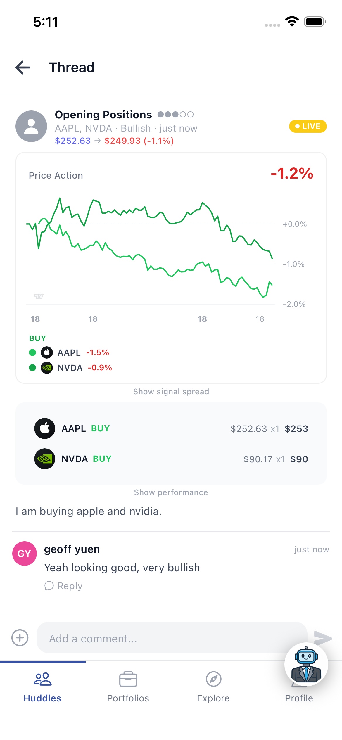 Your trading community